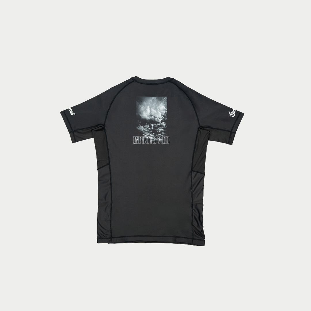 Black Ocean Rash Guard Short Sleeve