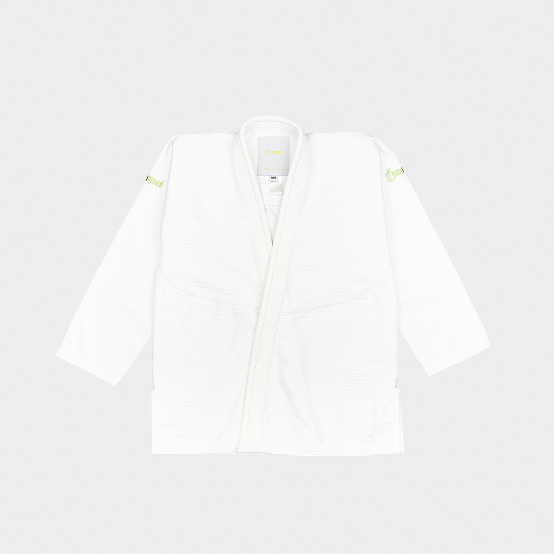 【プレオーダー商品】Classic Competition BJJ Kimono - White/Chartreuse Green